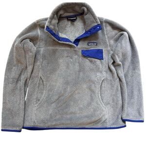Patagonia Re-Tool Snap-T Fleece Pullover Women’s Size Small Gray Purple
